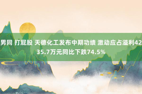 男同 打屁股 天德化工发布中期功绩 激动应占溢利4235.7万元同比下跌74.5%